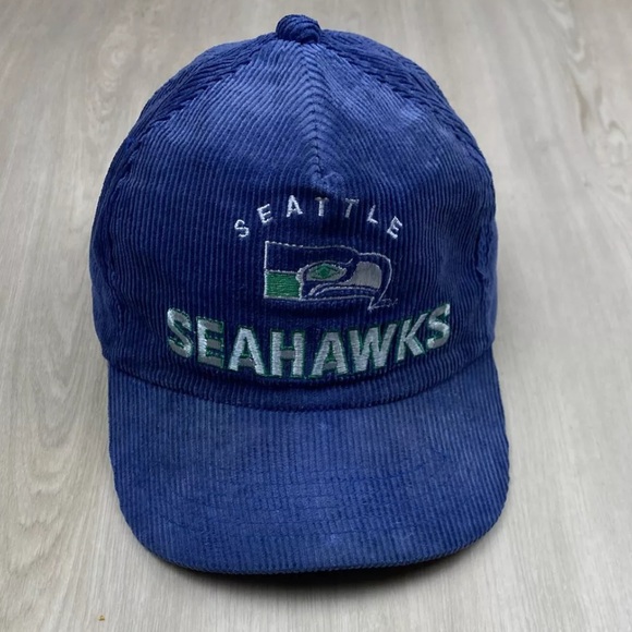 Vintage Seattle Seahawks Sports Specialties Corduroy Snapback Hat Made In USA - Picture 1 of 8